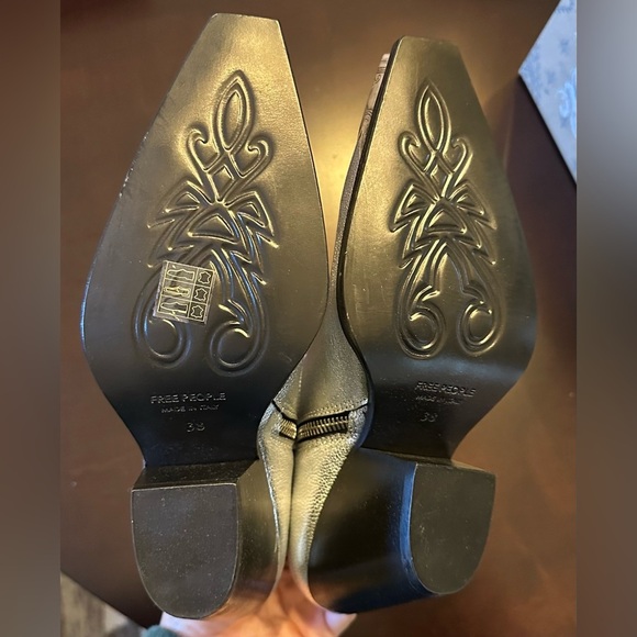 NIB Free People Brayden Western Boot US 7 EU 38 Pewter Silver - Picture 10 of 16